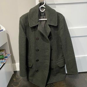 J. Crew Dock Peacoat in Dark Green (Moss) Men’s Small